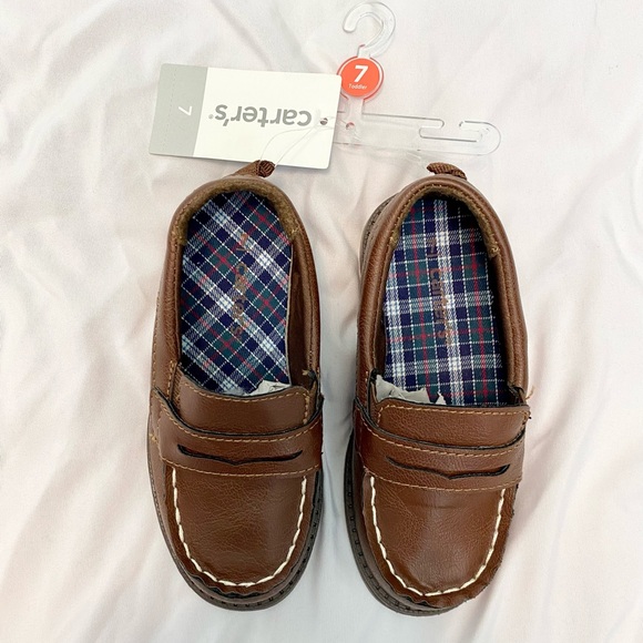 Nwt Carters Toddler Brown Boat Shoes 